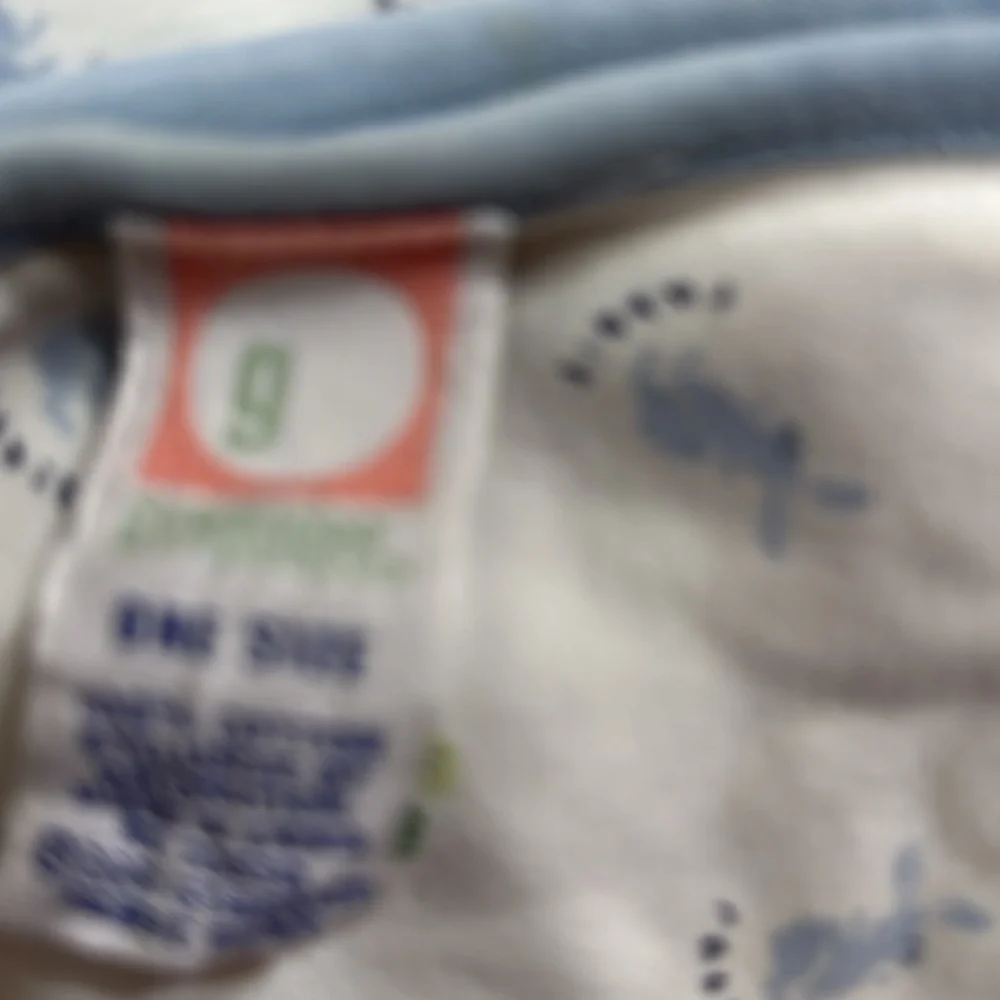 Vintage Gymboree Baby Blanket with Embroidered Design - Blue and Green